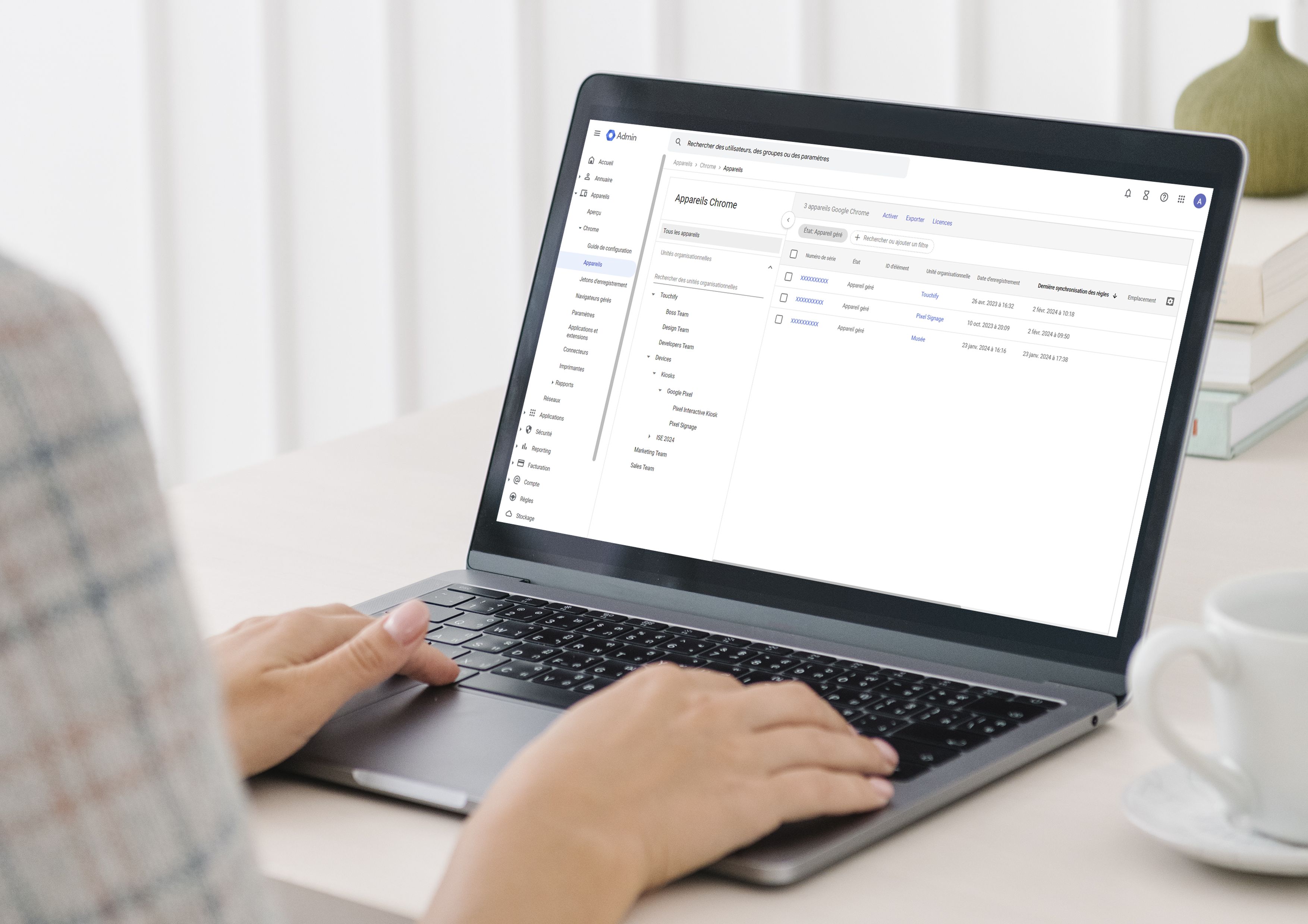 Console d'administration Google ChromeOS