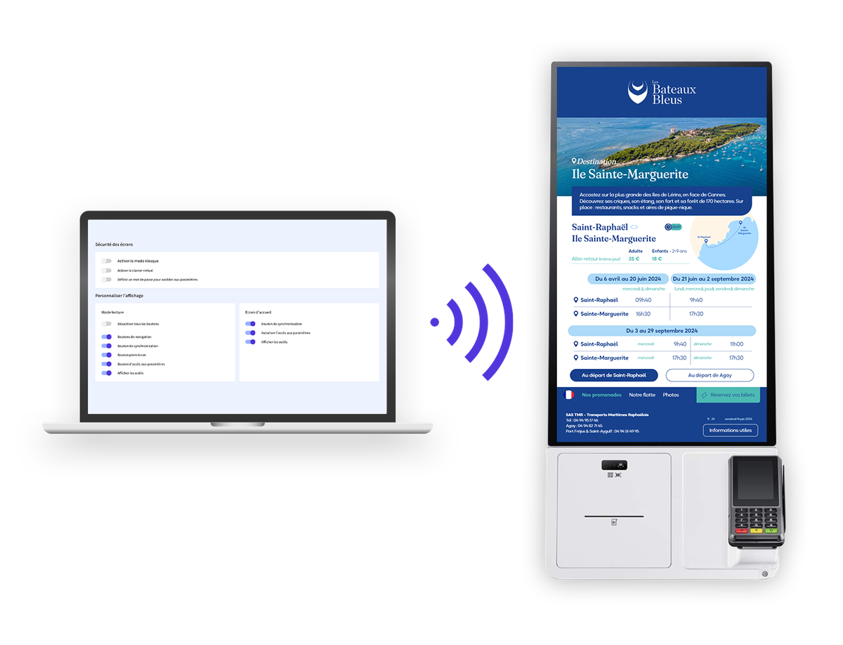 Self-order kiosk security and maintenance