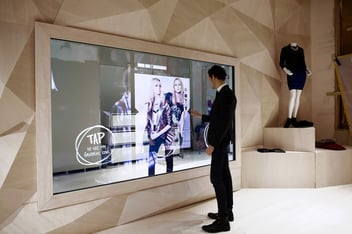 Interactive digital signage in stores