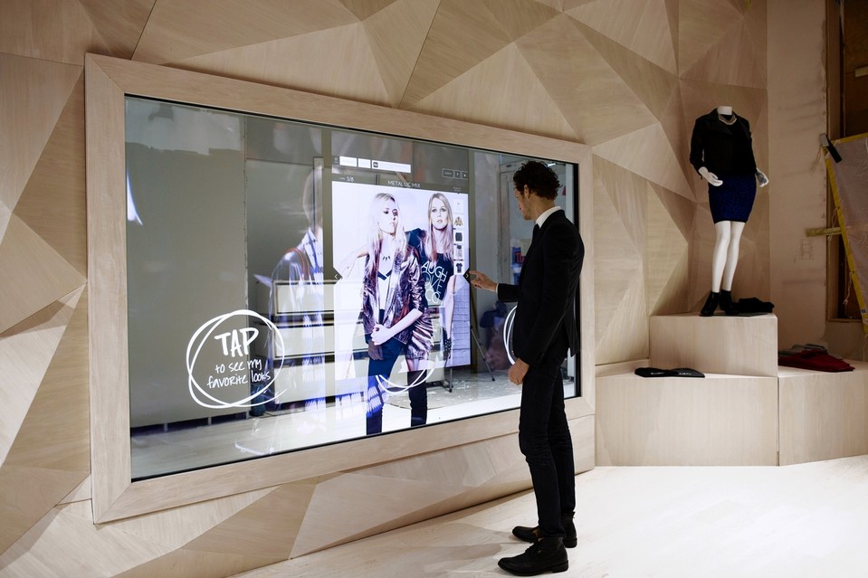Interactive digital signage in stores